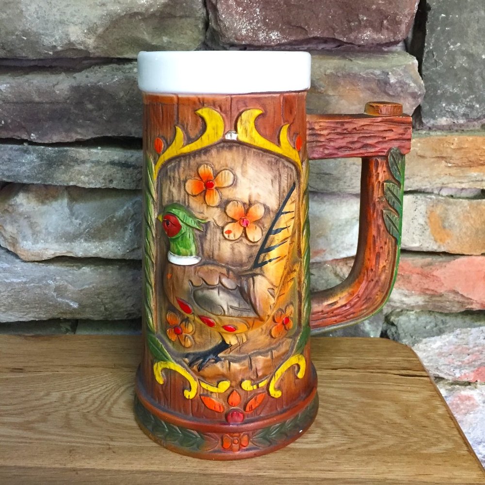 Napcoware Pheasant Stein Ceramic Japan Mug